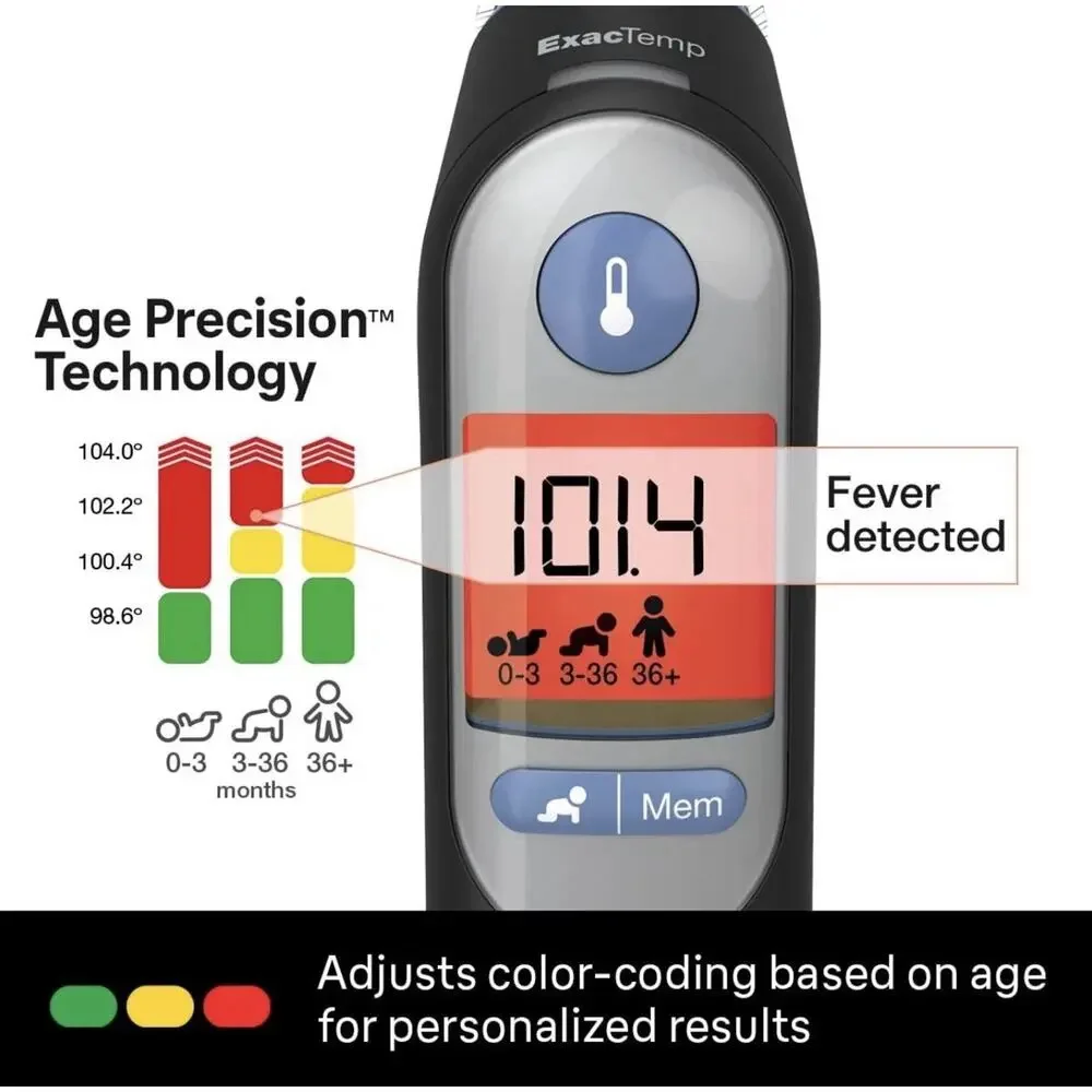 New Braun ThermoScan 7 Ear Thermometer IRT6520BUSV1 for Adults, Babies & Infants